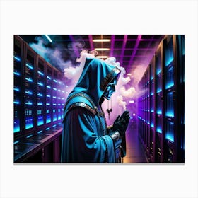 Tech priests prayying to server farms 15 Canvas Print