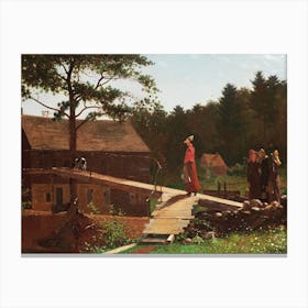 Old Mill, The Morning Bell (1871), Winslow Homer Canvas Print