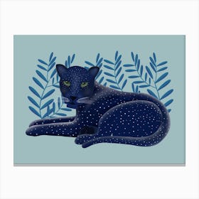 Starry Astral Leopard Canvas Print