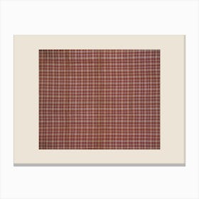 Vintage Red Plaid Canvas Print