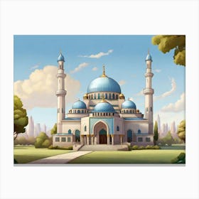 Cartoon Mosque Canvas Print