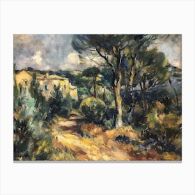 Vibrant Vineyards Painting Inspired By Paul Cezanne Canvas Print