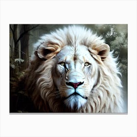 Lion In The Forest 56 Canvas Print