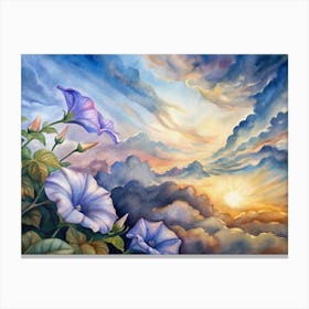 A Dramatic View Of Morning Glory Clouds Rolling Ac (1) Canvas Print