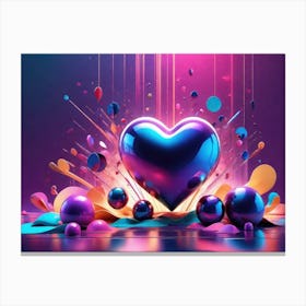 Colorful Heart Creative Art Print 18 Canvas Print