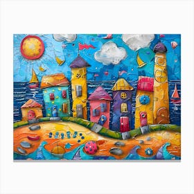 Colorful Beach 3 Canvas Print