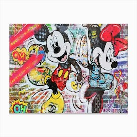 Mickey Broke And Spoiled Canvas Print