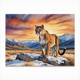 The Gentle Rhythm of the Plains Cougar Canvas Print