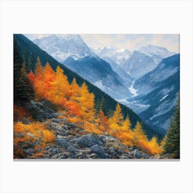 Gold In The Mountains Canvas Print