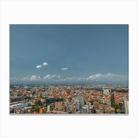 Aerial view city Canvas Print