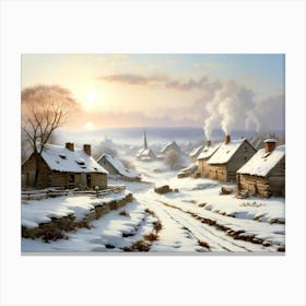 Winter Village 2 Canvas Print