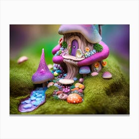 Purple Fairy House  Canvas Print