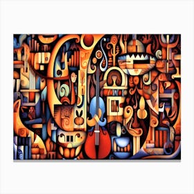 Musical Collage - Abstract Music Canvas Print