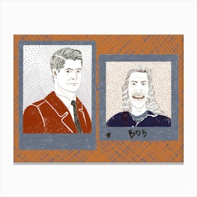 Twin Peaks Agent Cooper And Bob Canvas Print
