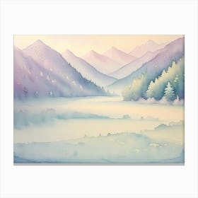 Winter's Whisper: A Mountain Creek 3 Canvas Print