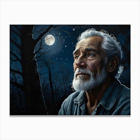 Old Man In The Woods Canvas Print