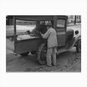 Fruit Vendor, Meriden, Connecticut By Russell Lee Canvas Print