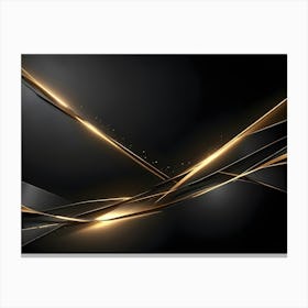 Gold And Black Abstract Background Canvas Print