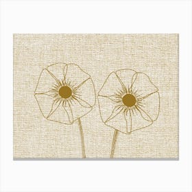 Soft Linen Anemones Canvas Print