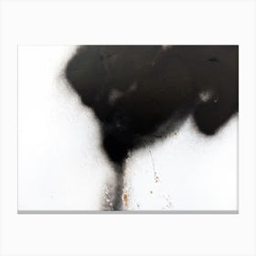 Black Paint On A Wall 5 Canvas Print