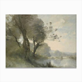 Riverside Scene Canvas Print