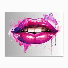 Pink Lips Canvas Print