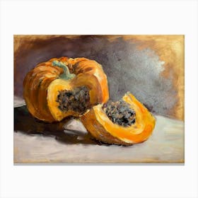 Pumpkin oil painting Canvas Print