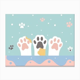 Cat Paw (25) Canvas Print