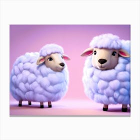 CUTE Sheeps Canvas Print