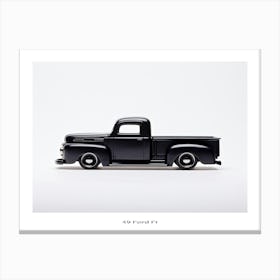 Toy Car 49 Ford F1 Black Poster Canvas Print