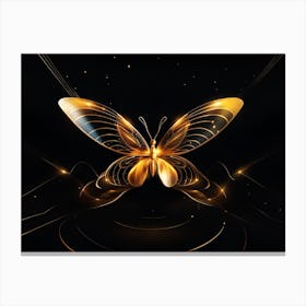 Golden Butterfly 75 Canvas Print