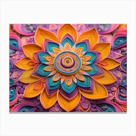 Quilling Flower Canvas Print