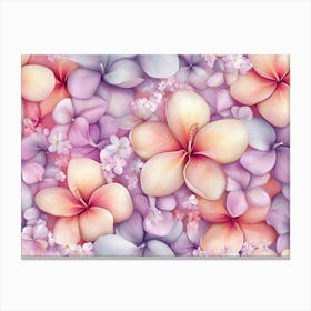 Pink And Purple Flowers Canvas Print