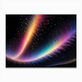 Abstract Image Of A Swirling, Colorful Nebula In Space Canvas Print