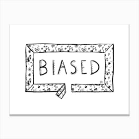 Biased Binding Typography Canvas Print