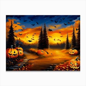 Halloween Pumpkins 1 Canvas Print