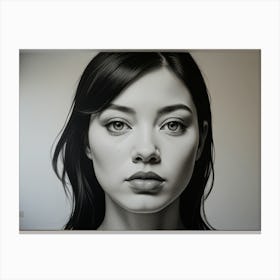 Black And White woman Canvas Print