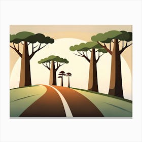 Road In The Forest Canvas Print