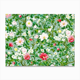 An Enchanting Illustration Of A Season Blooming In Spring Where The Botanical Garden Teems With Dec (5) Canvas Print