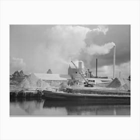 Untitled Photo, Possibly Related To Along The Banks Of The Port Of Houston Are Several Crushing Plants For Oyster Canvas Print