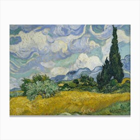 Van Gogh - Cypresses And Wheat Field Canvas Print