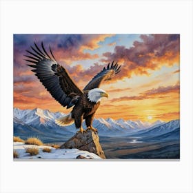 Pride of the Sky Bald Eagle Canvas Print