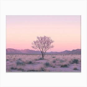 Lone Tree In The Desert Canvas Print