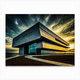 Modern Architecture At Sunset Canvas Print