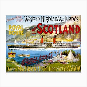 Western Highlands And Islands Of Scotland Canvas Print