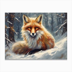 Majestic Winter Fox 2 Page 10 Canvas Print