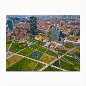 Bosco Verticale Print Aerial View. Aerial Photography. Canvas Print