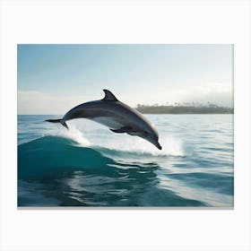 Dolphin Leaping Canvas Print