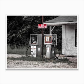 Vintage America Abandoned Gas Station Canvas Print