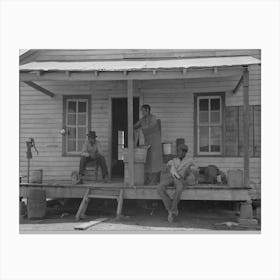 Rear Porch Of Old Cabin Of Fsa (Farm Security Administration) Client, Southeast Missouri Farms By Russell Canvas Print